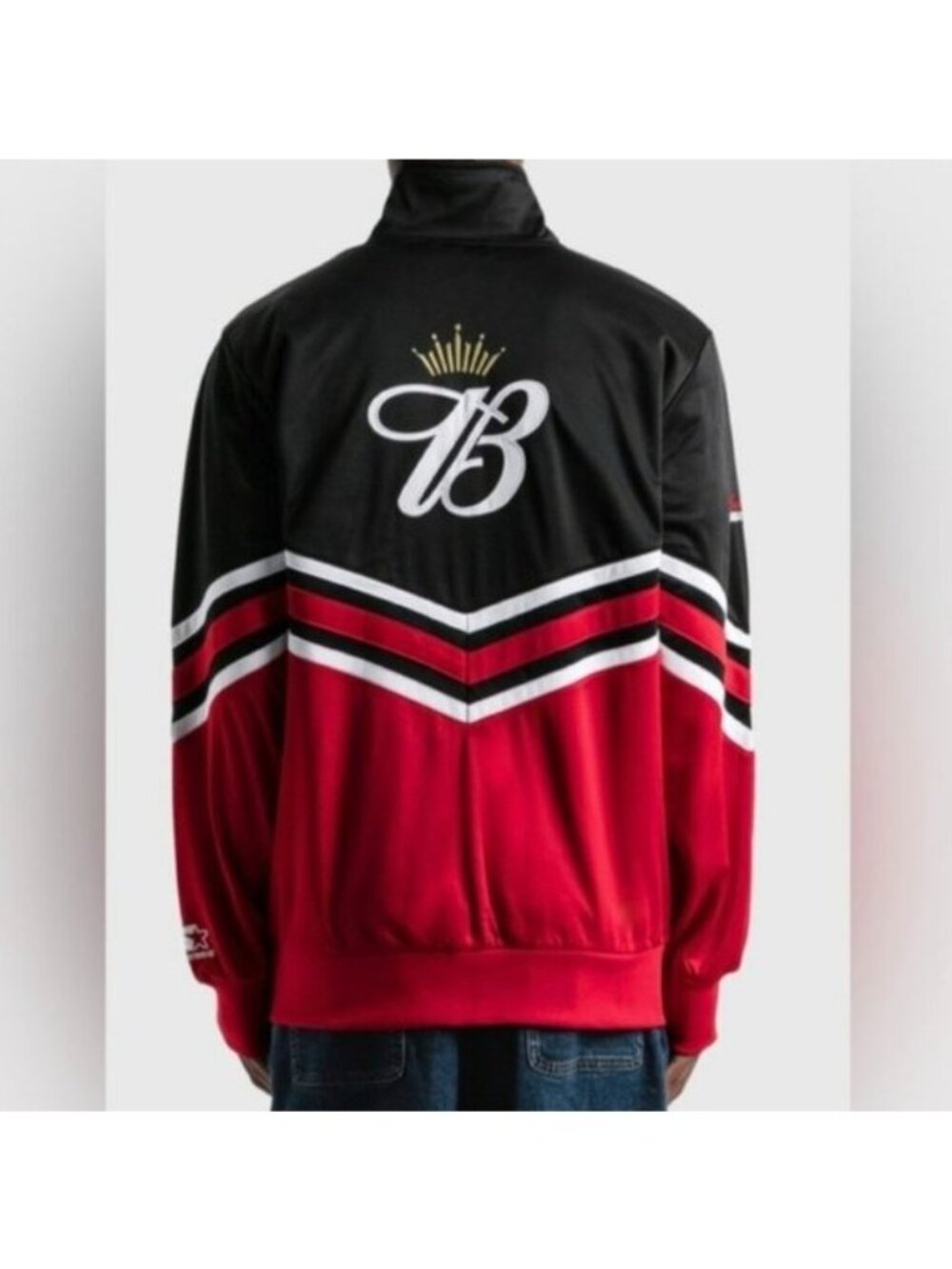 STARTER X Budweiser 50th Anniversary Full Zip Jacket Black Label Red 072026 - Picture 9 of 10